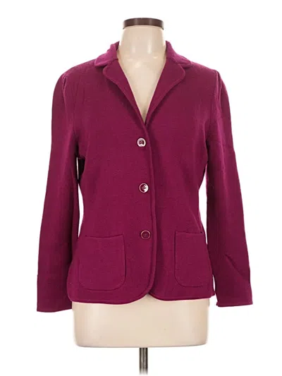 Pre-owned Talbots Blazer Jacket In Burgundy