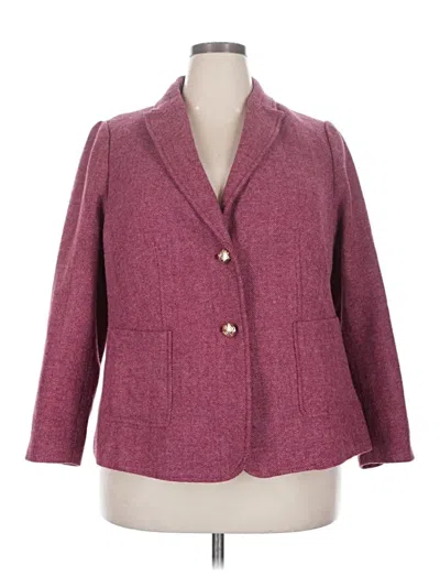Pre-owned Talbots Blazer Jacket In Burgundy