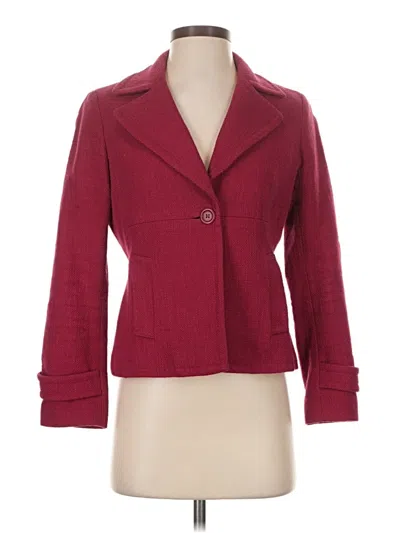 Pre-owned Talbots Blazer Jacket In Burgundy