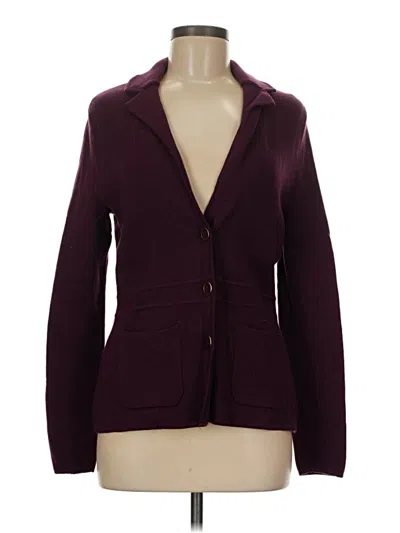Pre-owned Talbots Blazer Jacket In Burgundy