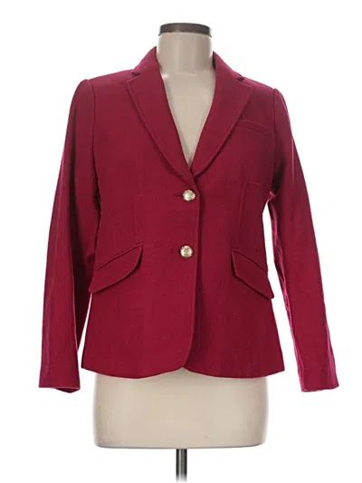 Talbots Blazer Jacket In Burgundy