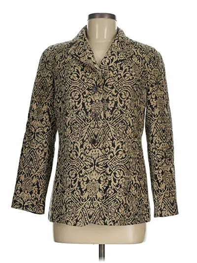 Pre-owned Talbots Blazer Jacket In Gold