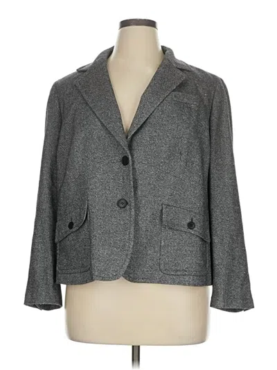 Pre-owned Talbots Blazer Jacket In Gray