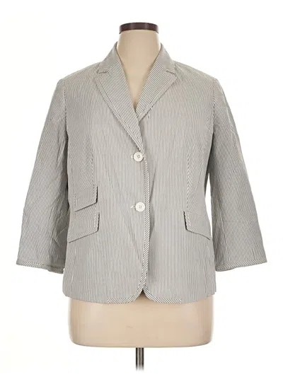 Pre-owned Talbots Blazer Jacket In Gray