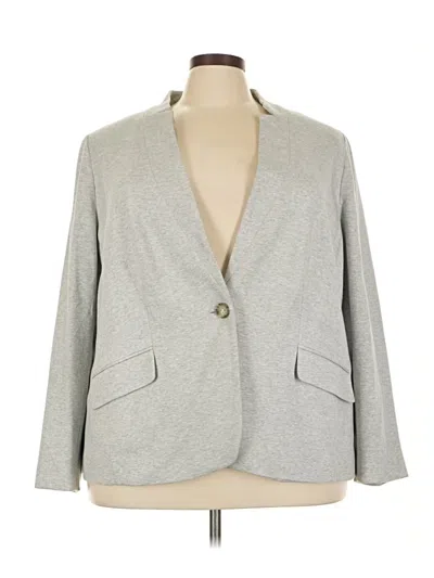 Talbots Blazer Jacket In Gray