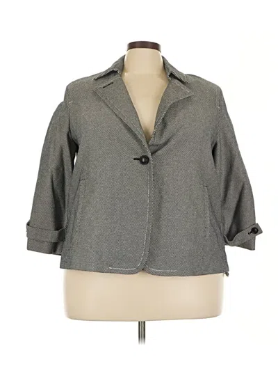 Talbots Blazer Jacket In Gray