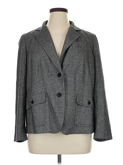 Pre-owned Talbots Blazer Jacket In Gray