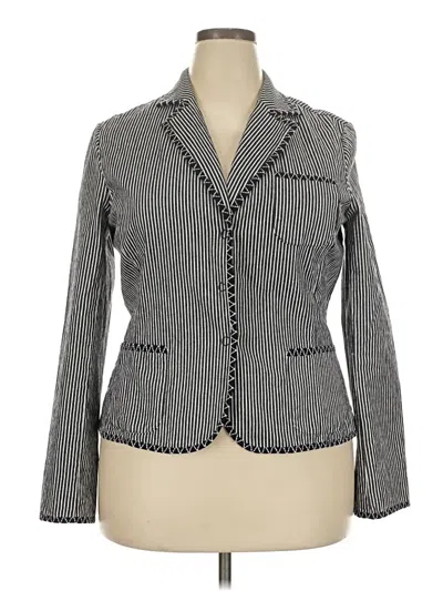 Pre-owned Talbots Blazer Jacket In Gray