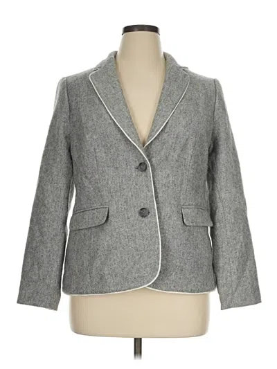 Pre-owned Talbots Blazer Jacket In Gray