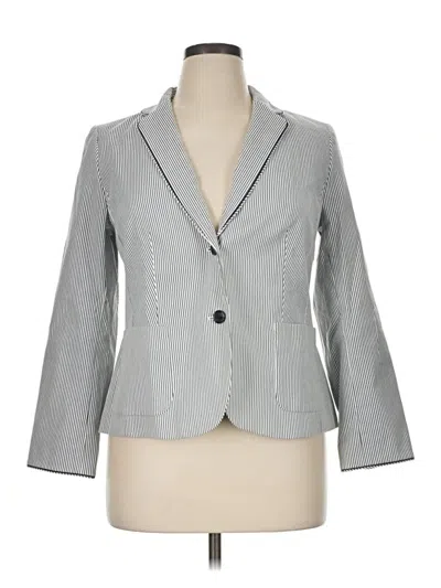 Pre-owned Talbots Blazer Jacket In Gray