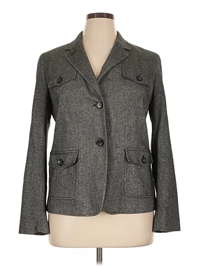 Pre-owned Talbots Blazer Jacket In Gray