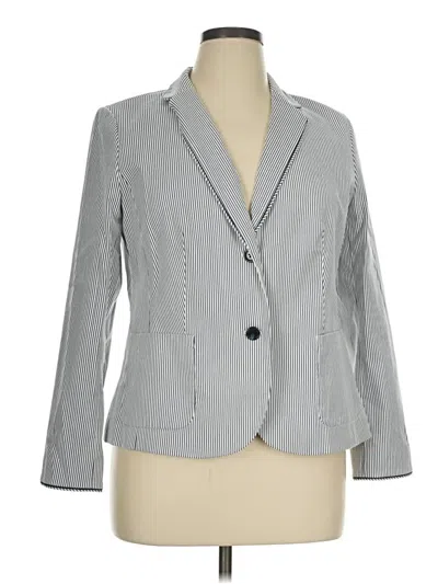 Pre-owned Talbots Blazer Jacket In Gray