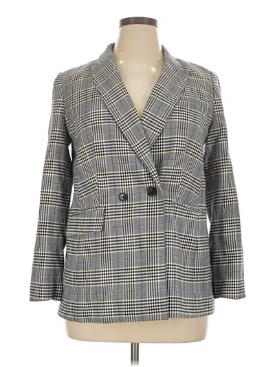 Pre-owned Talbots Blazer Jacket In Gray