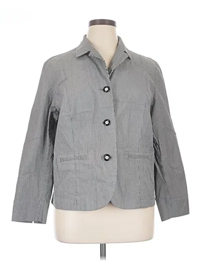 Pre-owned Talbots Blazer Jacket In Gray