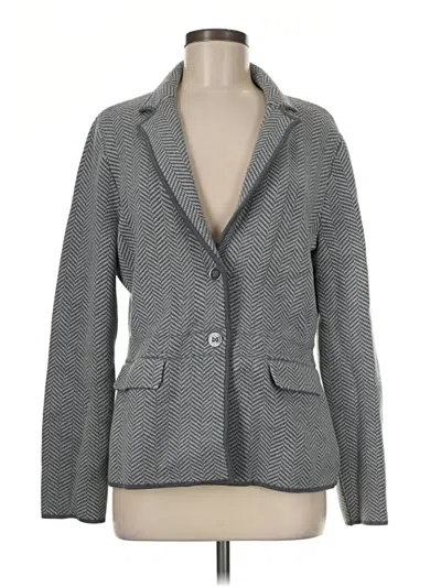 Pre-owned Talbots Blazer Jacket In Gray
