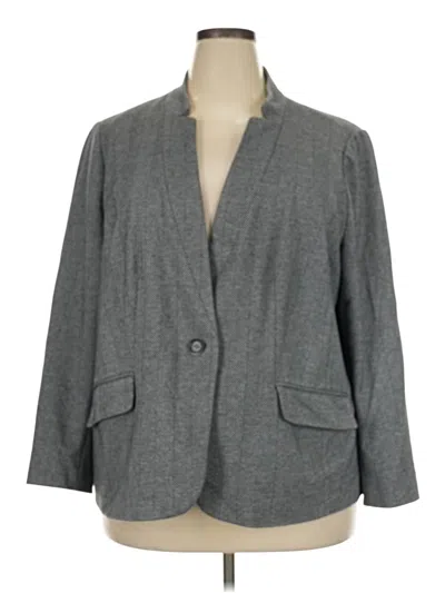 Pre-owned Talbots Blazer Jacket In Gray