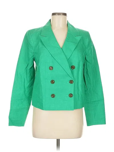 Pre-owned Talbots Blazer Jacket In Green
