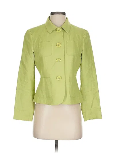 Pre-owned Talbots Blazer Jacket In Green
