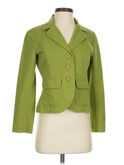 Pre-owned Talbots Blazer Jacket In Green