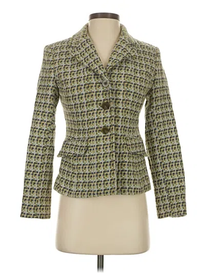 Pre-owned Talbots Blazer Jacket In Green