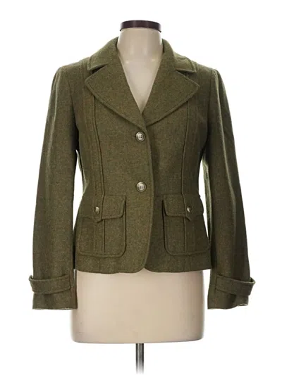 Pre-owned Talbots Blazer Jacket In Green