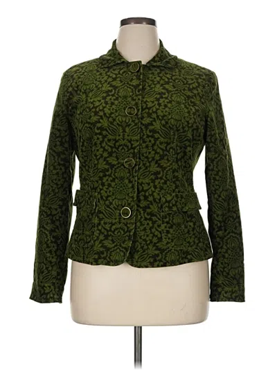 Pre-owned Talbots Blazer Jacket In Green