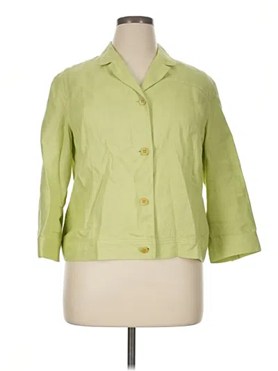 Pre-owned Talbots Blazer Jacket In Green