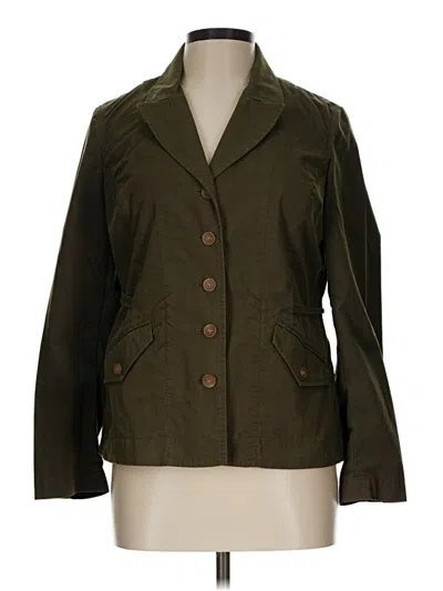 Pre-owned Talbots Blazer Jacket In Green