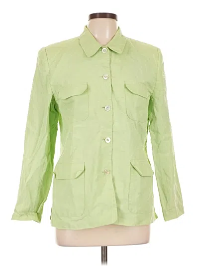 Pre-owned Talbots Blazer Jacket In Green