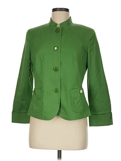 Pre-owned Talbots Blazer Jacket In Green