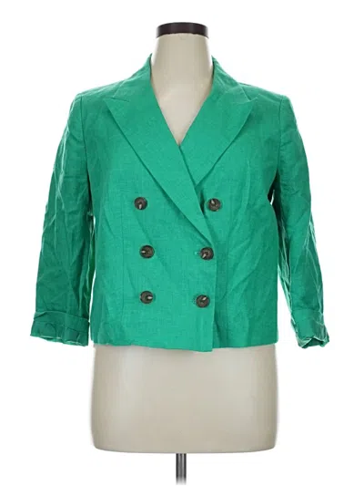 Pre-owned Talbots Blazer Jacket In Green