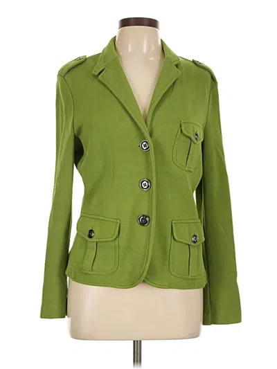 Pre-owned Talbots Blazer Jacket In Green