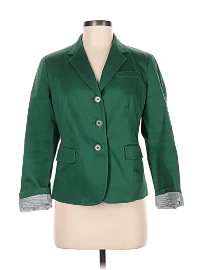 Pre-owned Talbots Blazer Jacket In Green