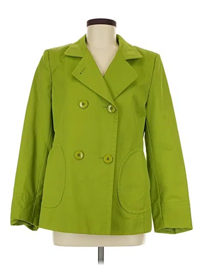 Pre-owned Talbots Blazer Jacket In Green