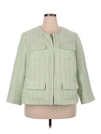 Pre-owned Talbots Blazer Jacket In Green