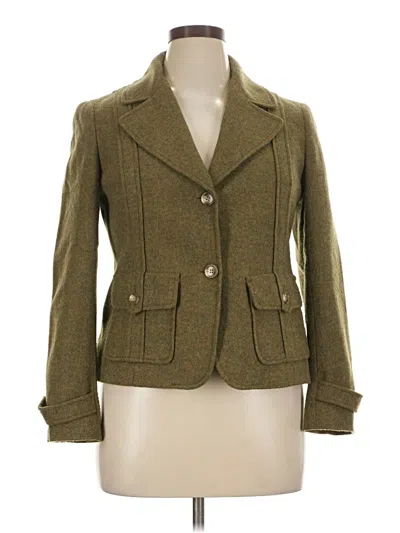 Pre-owned Talbots Blazer Jacket In Green