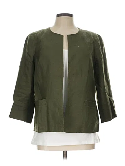 Pre-owned Talbots Blazer Jacket In Green