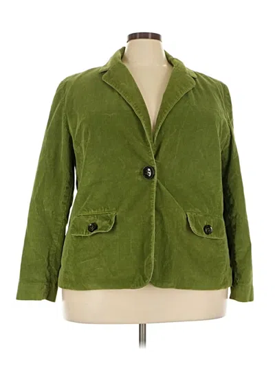 Pre-owned Talbots Blazer Jacket In Green