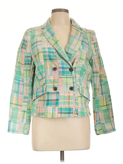 Pre-owned Talbots Blazer Jacket In Green