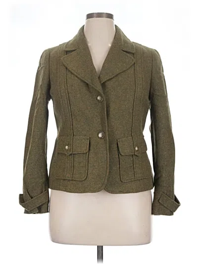 Pre-owned Talbots Blazer Jacket In Green