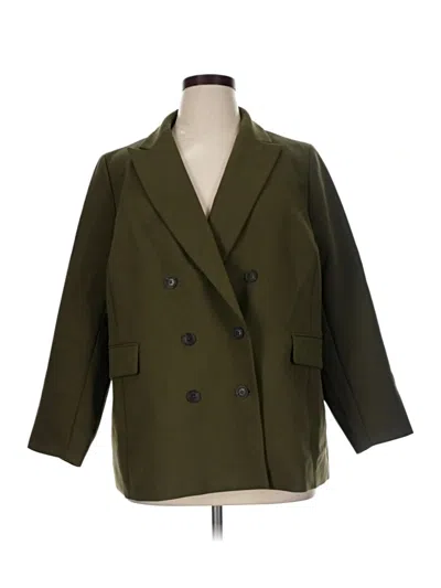 Pre-owned Talbots Blazer Jacket In Green