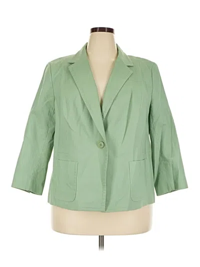 Pre-owned Talbots Blazer Jacket In Green