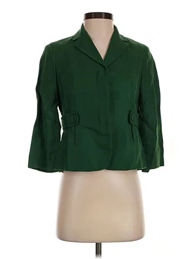 Pre-owned Talbots Blazer Jacket In Green