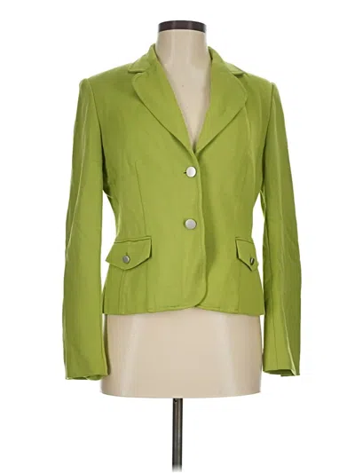 Pre-owned Talbots Blazer Jacket In Green