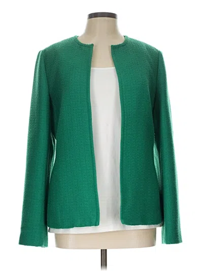 Pre-owned Talbots Blazer Jacket In Green
