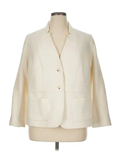Pre-owned Talbots Blazer Jacket In Ivory
