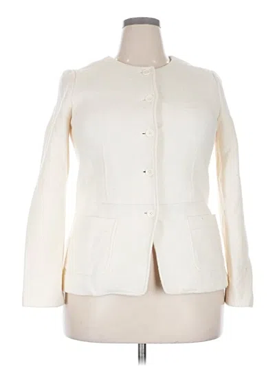 Pre-owned Talbots Blazer Jacket In Ivory
