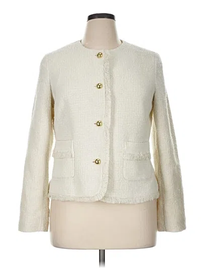 Pre-owned Talbots Blazer Jacket In Ivory