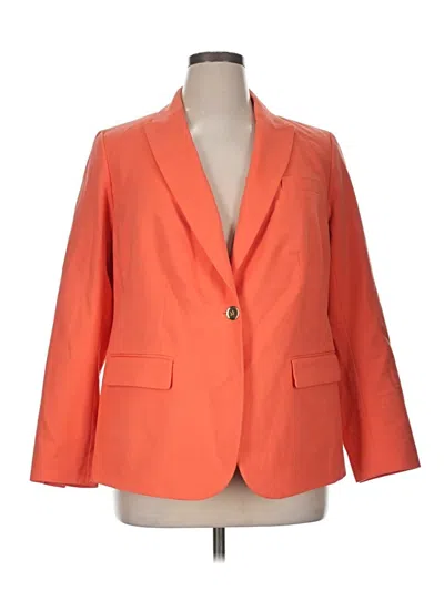 Pre-owned Talbots Blazer Jacket In Orange