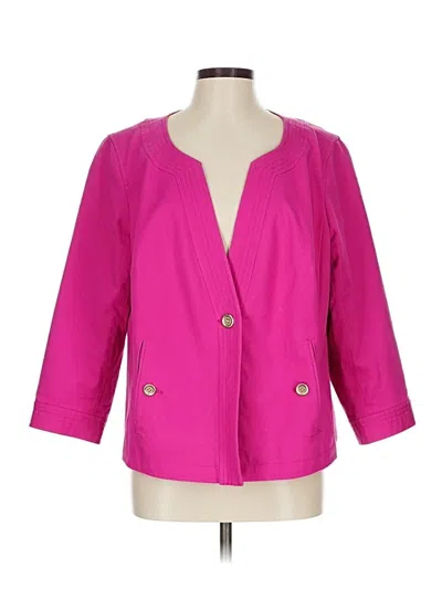 Pre-owned Talbots Blazer Jacket In Pink